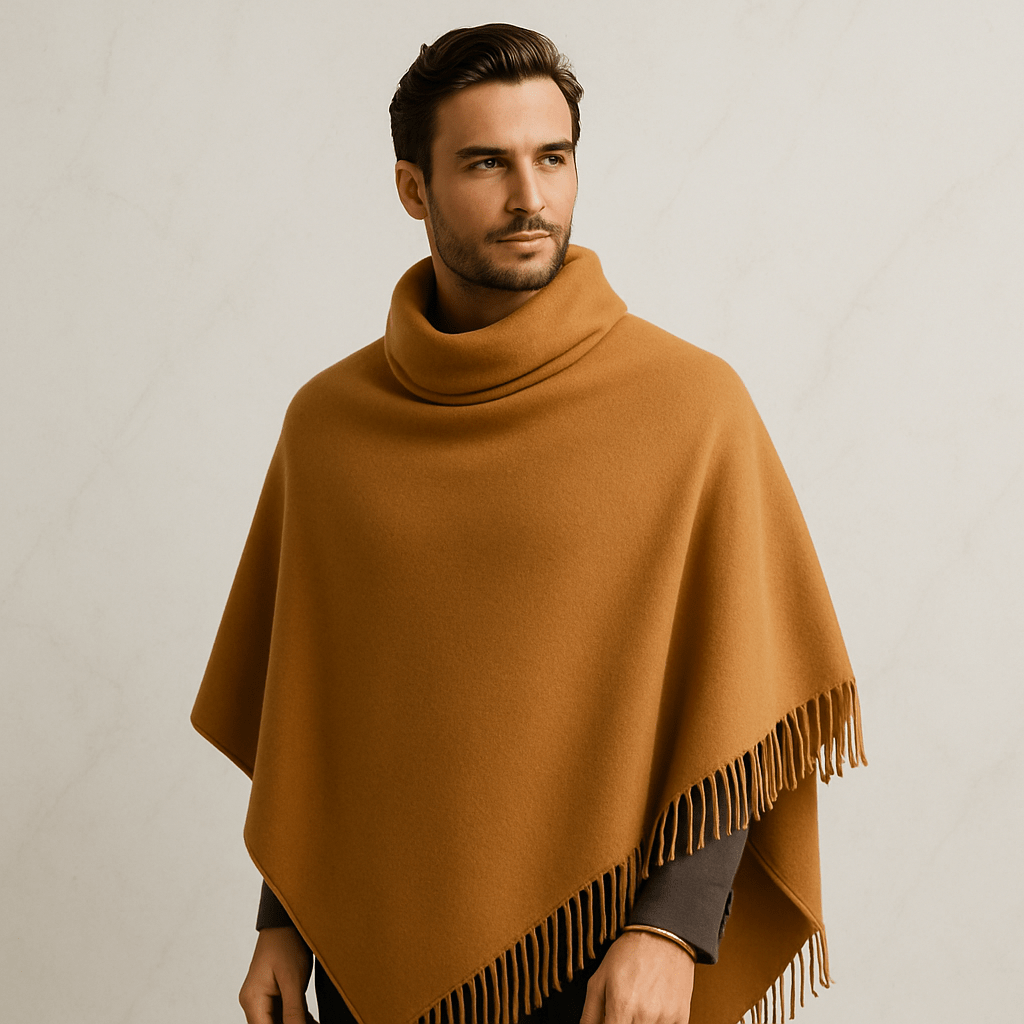 poncho homme en laine