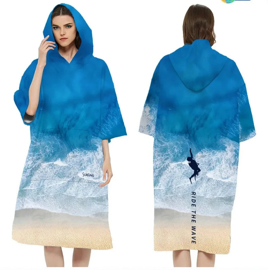 Poncho à Capuche Polyester