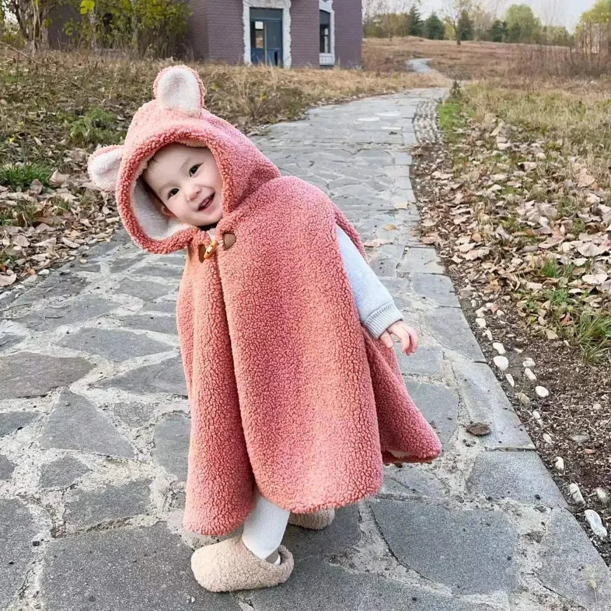 Poncho Bébé Coton à Capuche