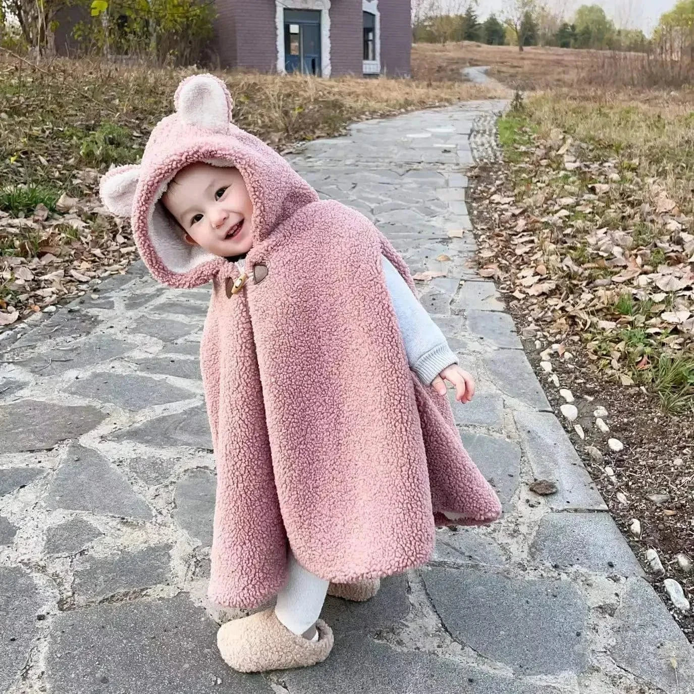 Poncho Bébé Coton à Capuche