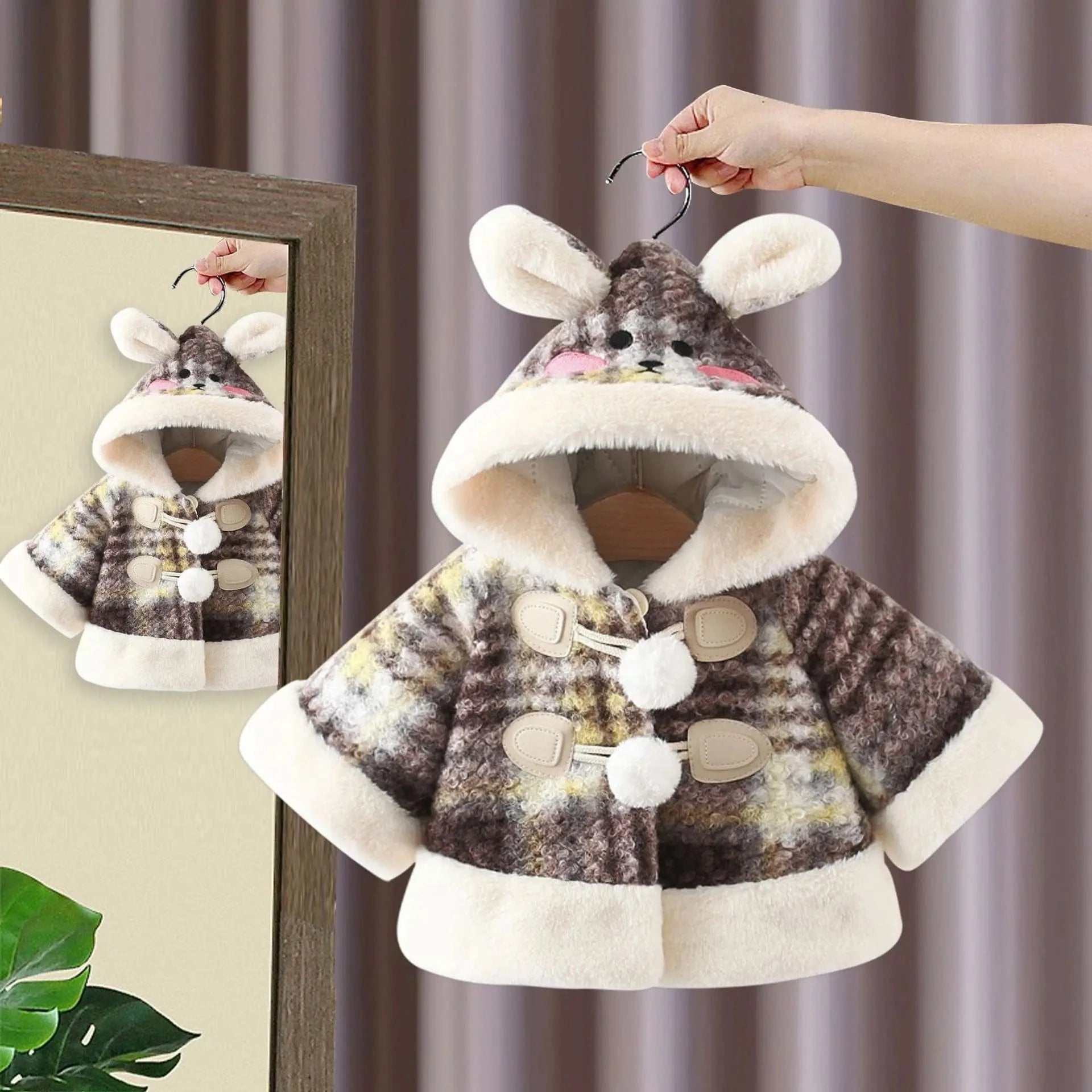 Poncho Bébé Coton Chaud