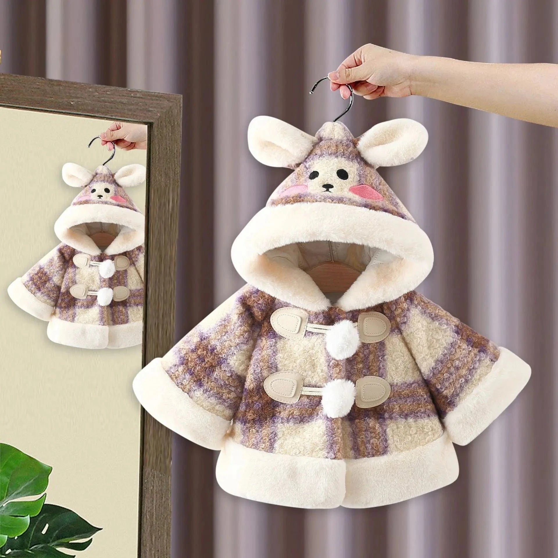Poncho Bébé Coton Chaud