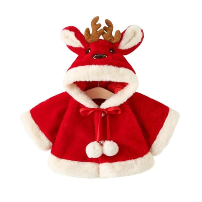 Poncho Bébé Renne de Noël