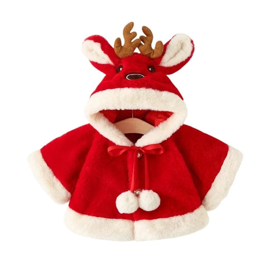 Poncho Bébé Renne de Noël