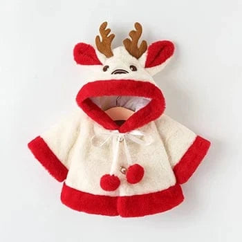 Poncho Bébé Renne de Noël