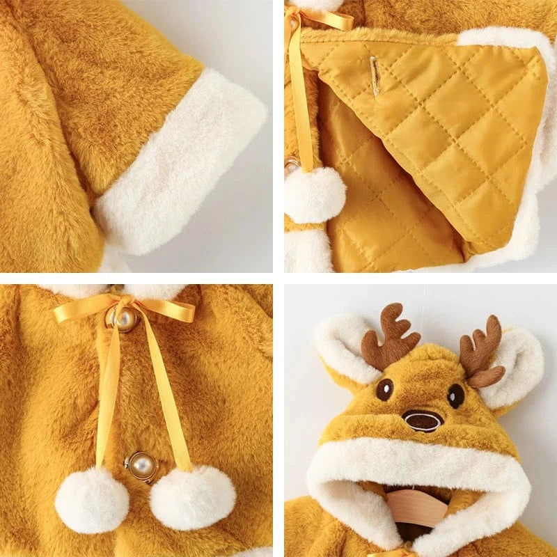 Poncho Bébé Renne de Noël