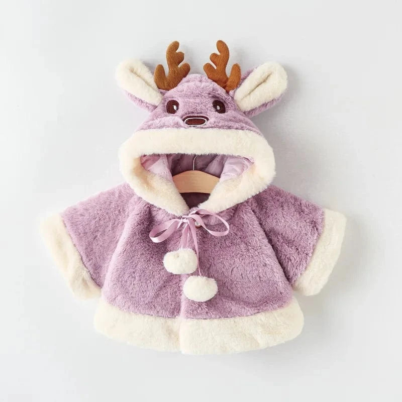 Poncho Bébé Renne de Noël