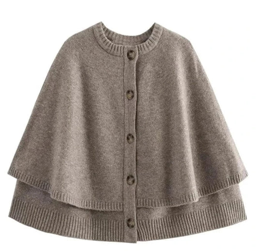 Poncho Chaud à Boutons