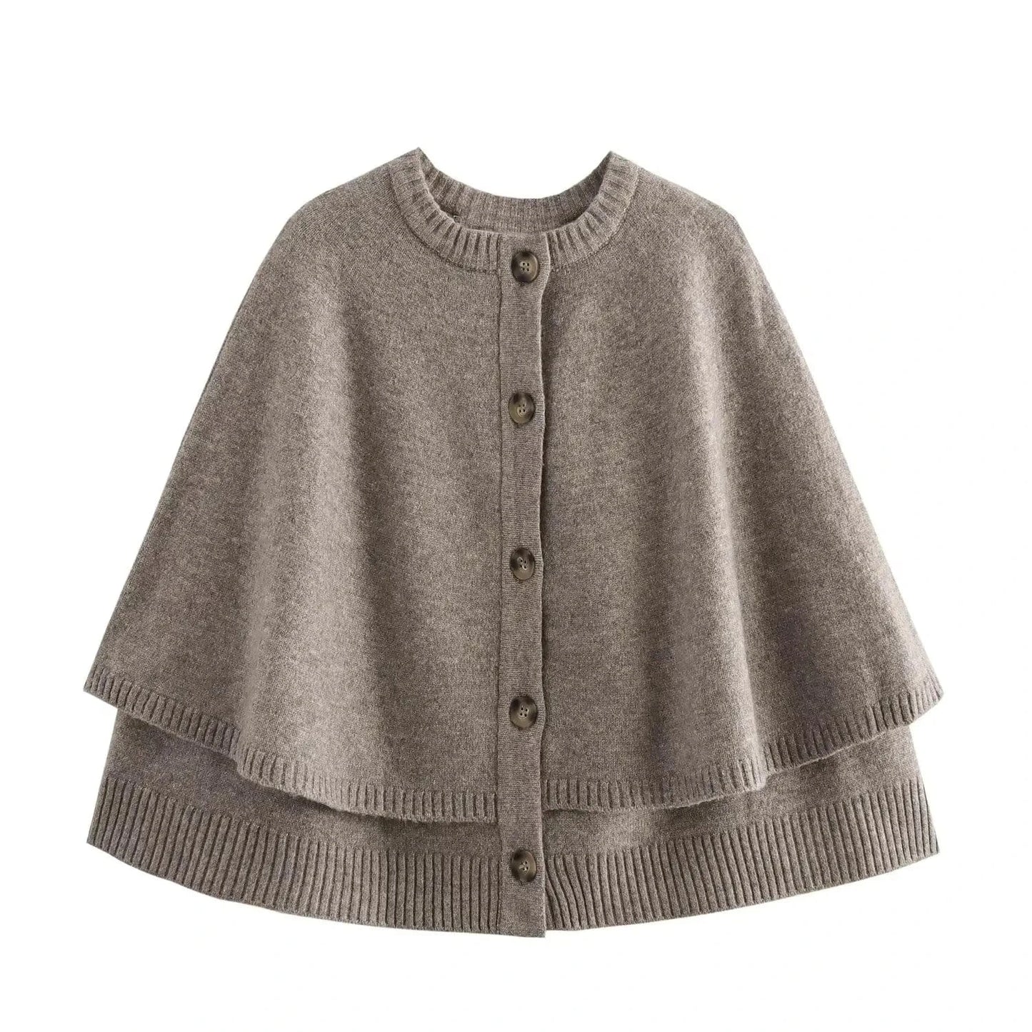 Poncho Chaud à Boutons