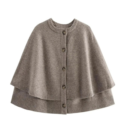 Poncho Chaud à Boutons