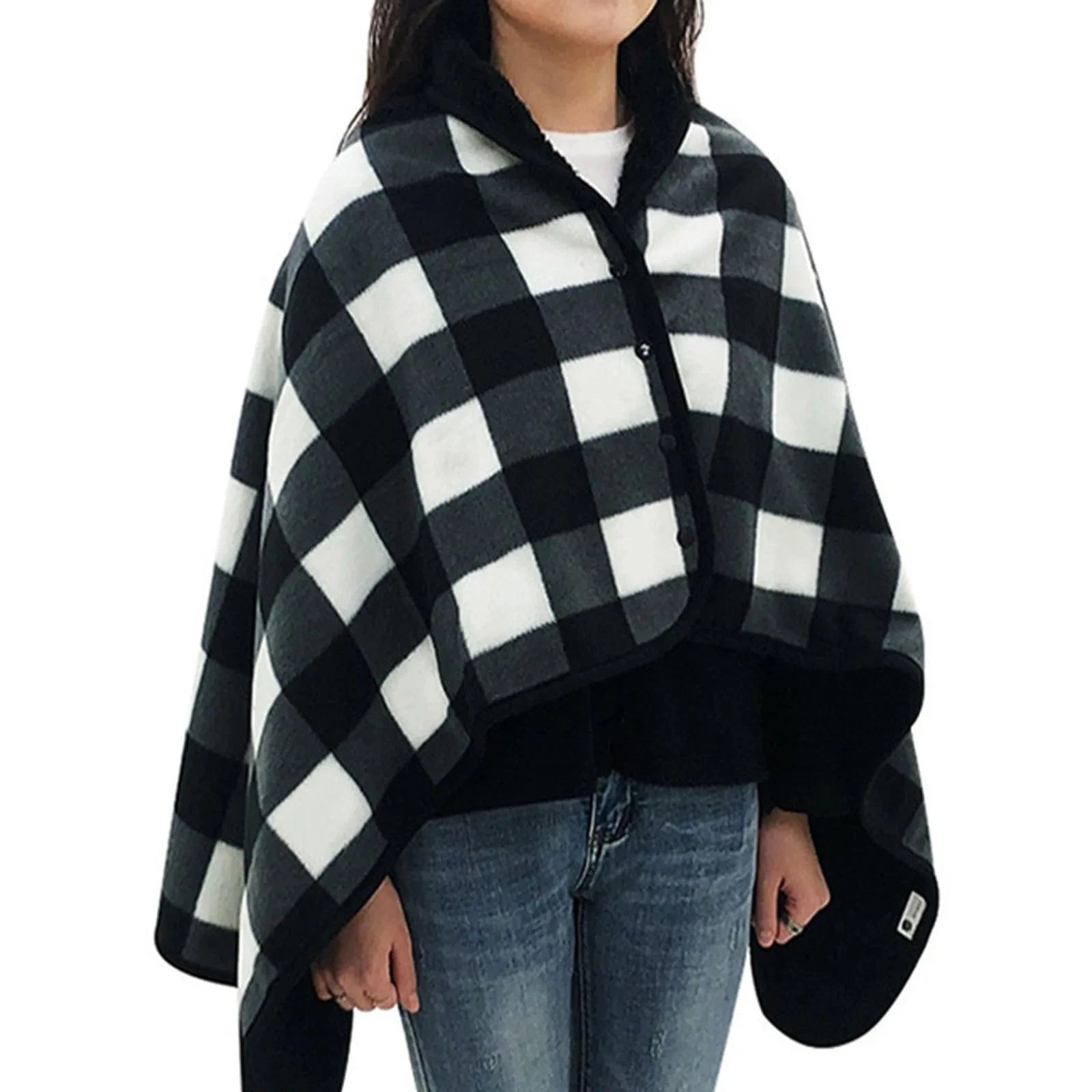 Poncho Chaud Femme
