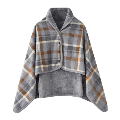 Poncho Chaud Femme