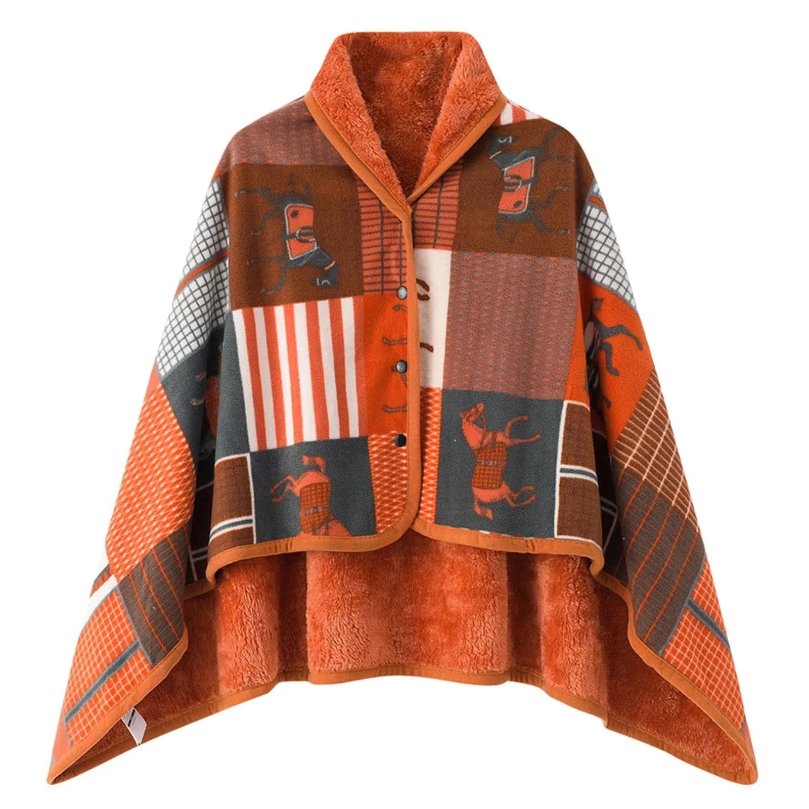 Poncho Chaud Femme