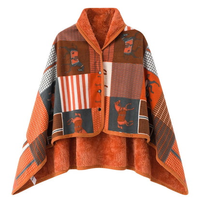 Poncho Chaud Femme