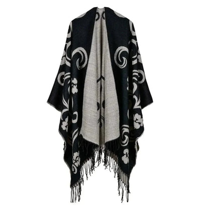 Poncho Coton Motifs Bariolés