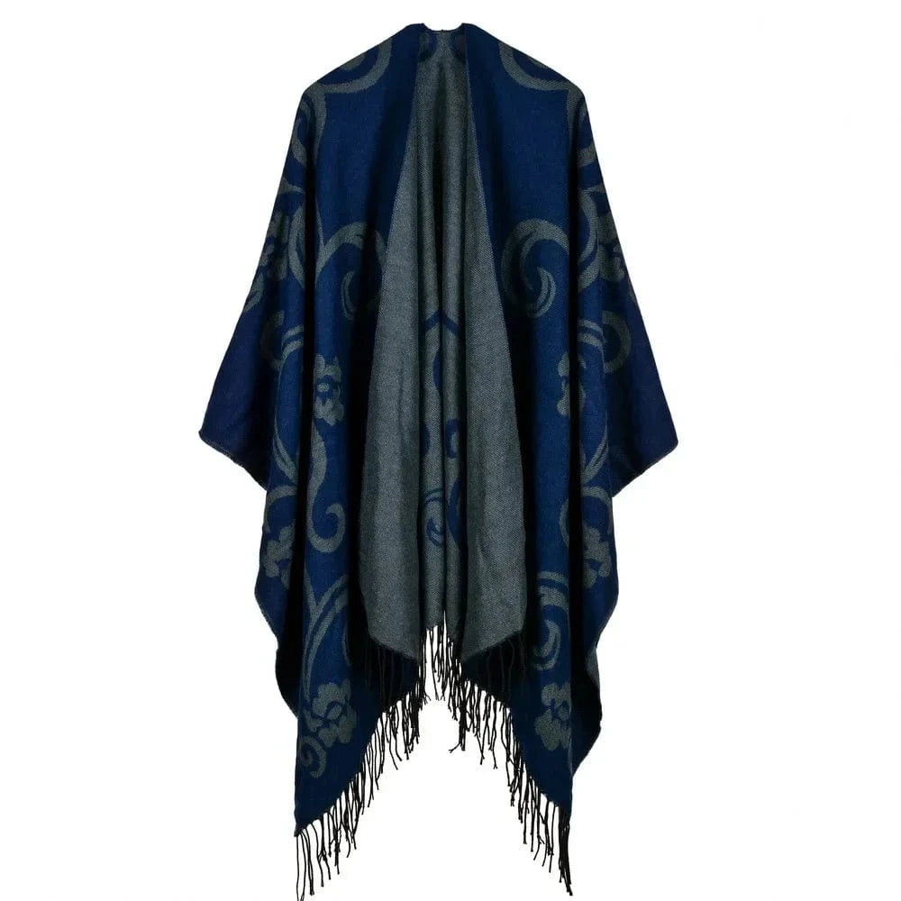 Poncho Coton Motifs Bariolés