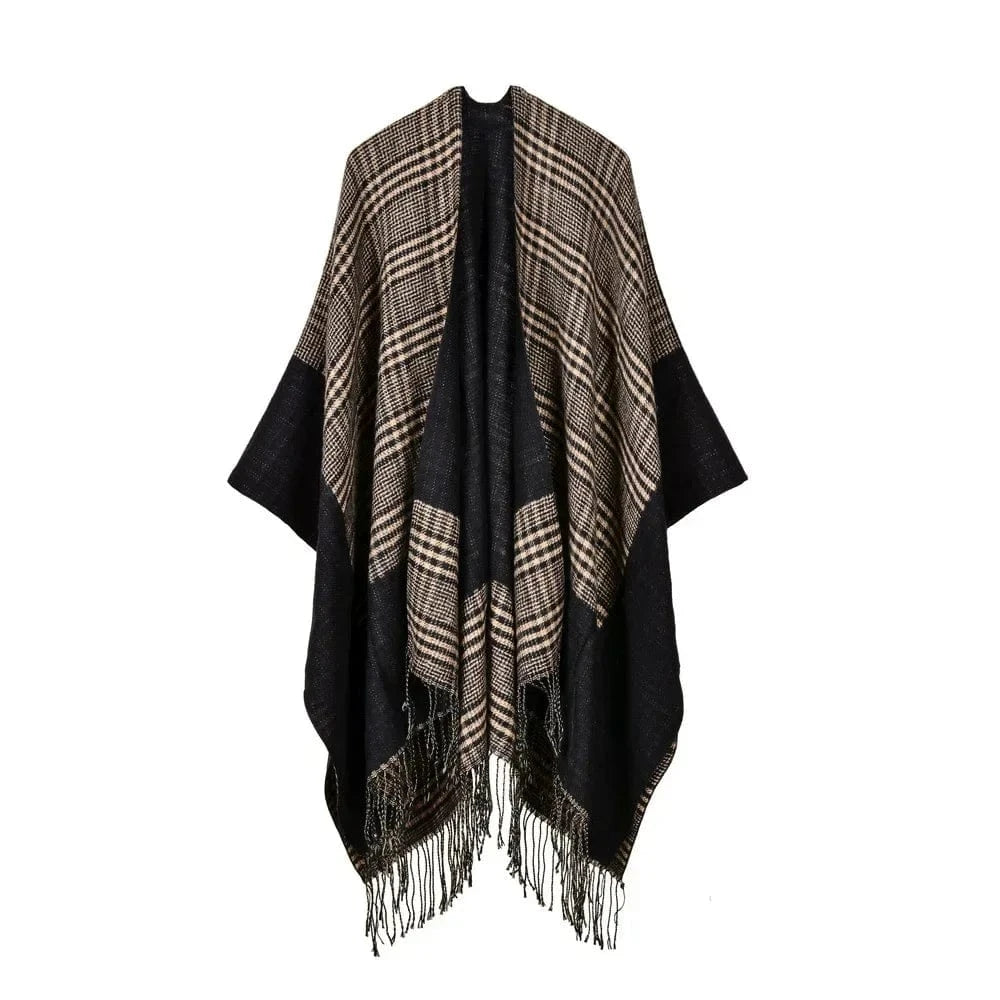 Poncho Coton Motifs Bariolés