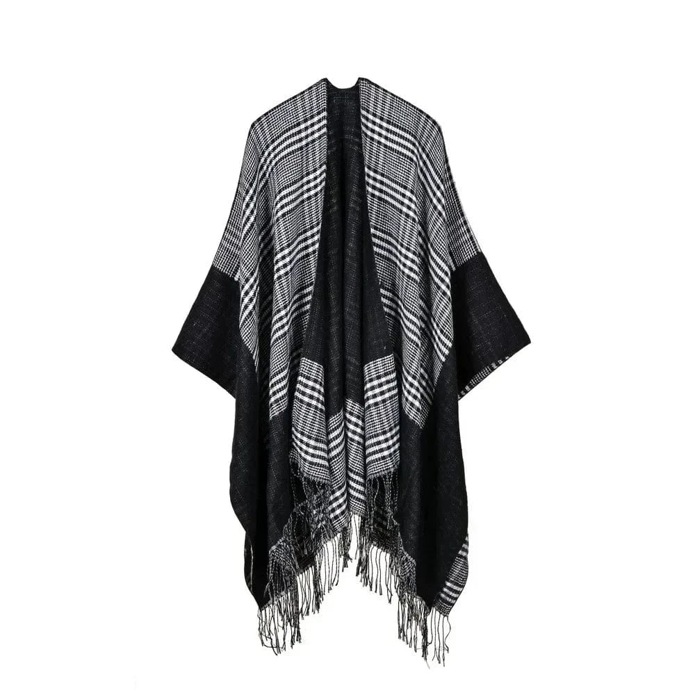 Poncho Coton Motifs Bariolés