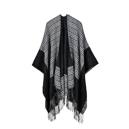 Poncho Coton Motifs Bariolés