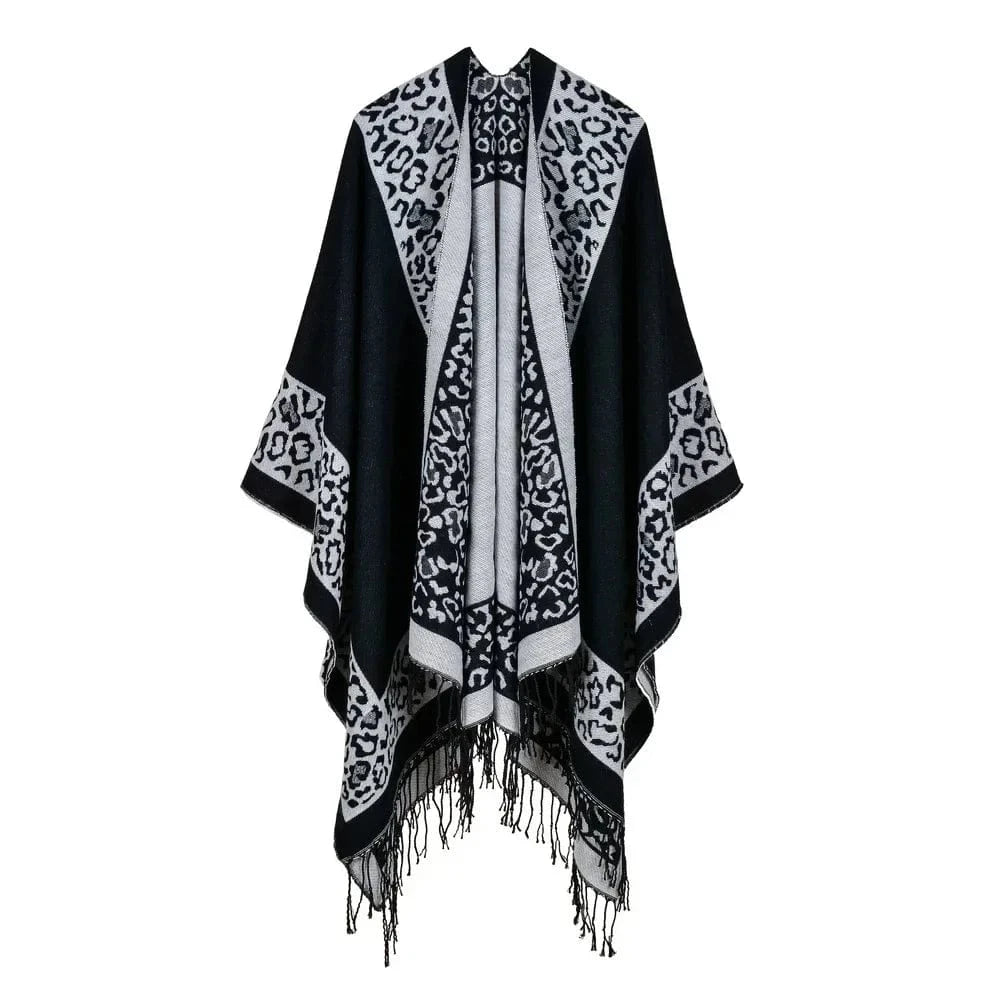 Poncho Coton Motifs Bariolés