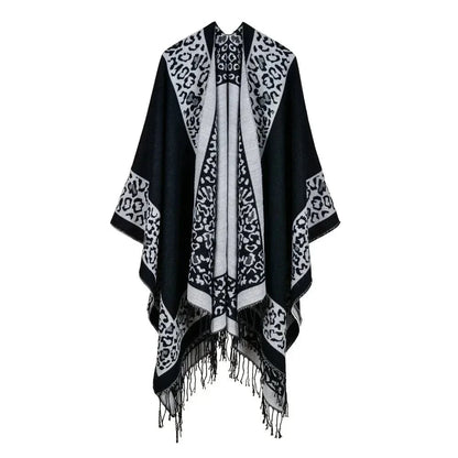 Poncho Coton Motifs Bariolés