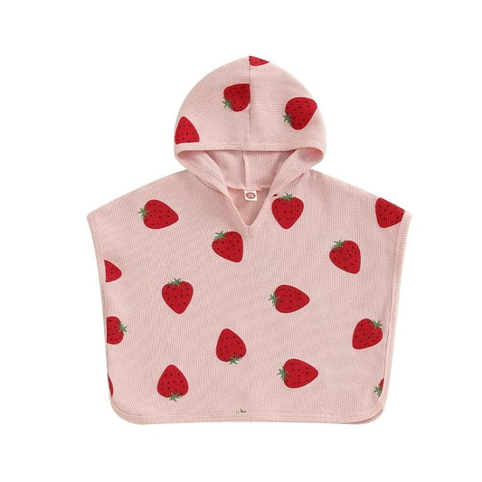 Poncho de Bain Bébé Fraise