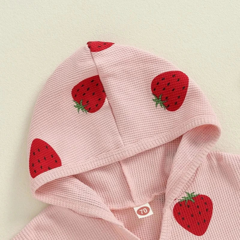 Poncho de Bain Bébé Fraise