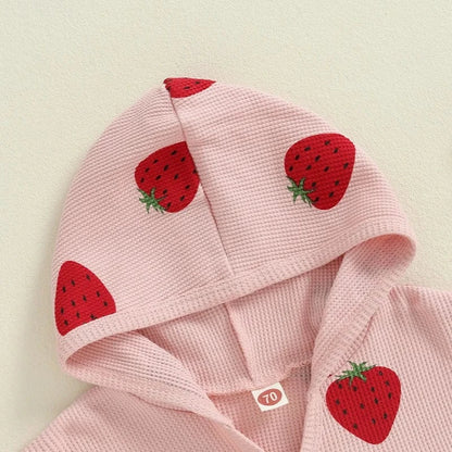 Poncho de Bain Bébé Fraise