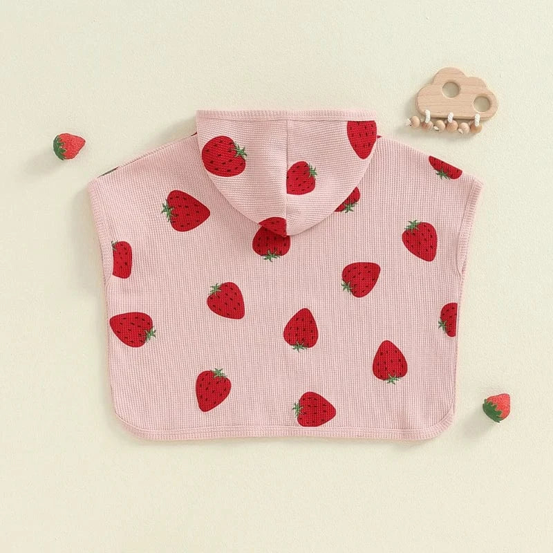Poncho de Bain Bébé Fraise