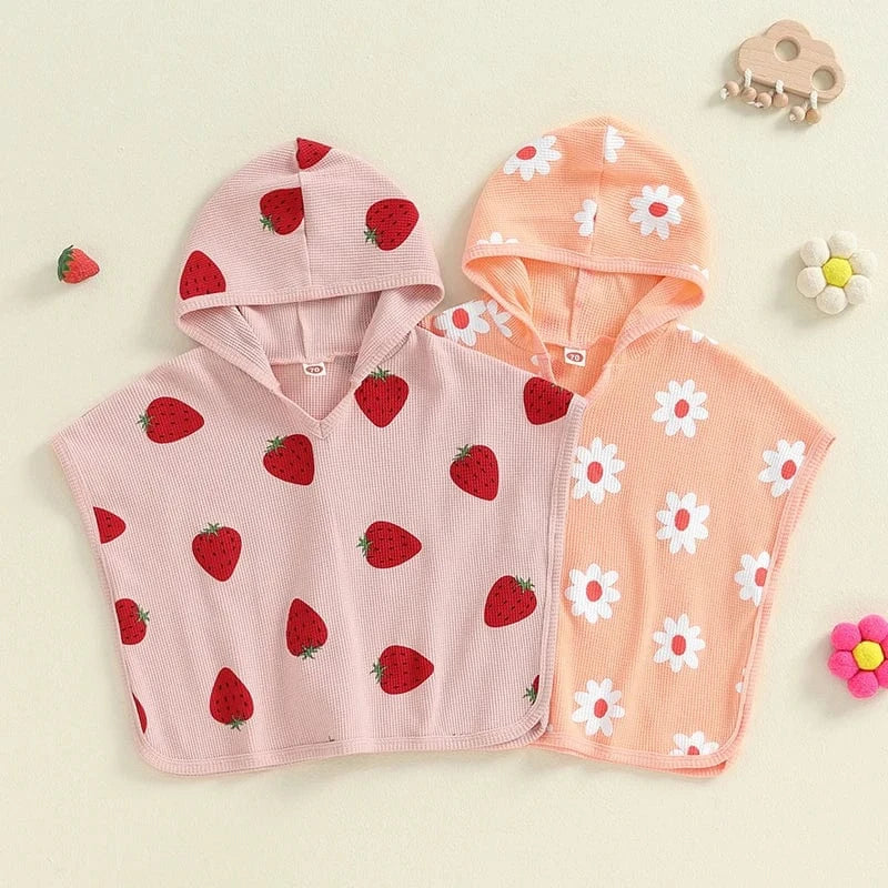 Poncho de Bain Bébé Fraise