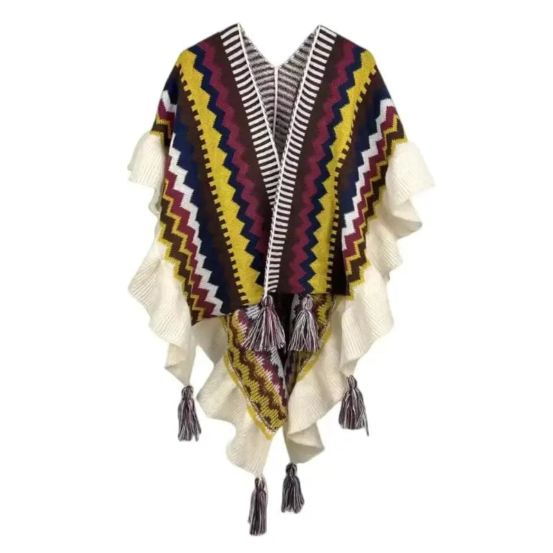 Poncho Ethnique Femme