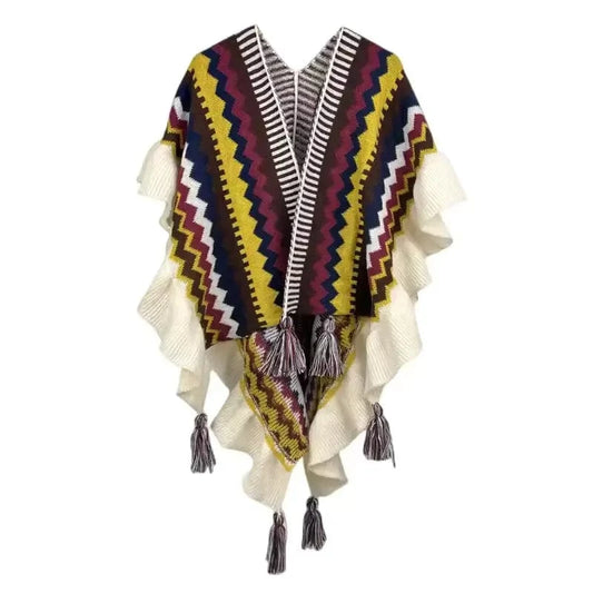Poncho Ethnique Femme