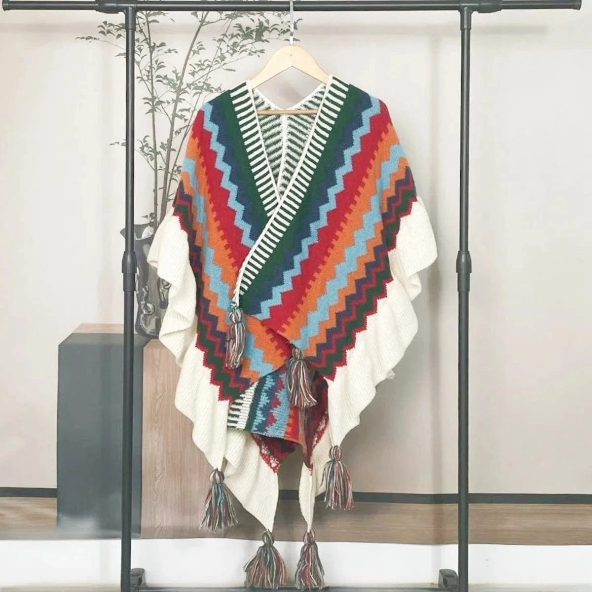 Poncho Ethnique Femme