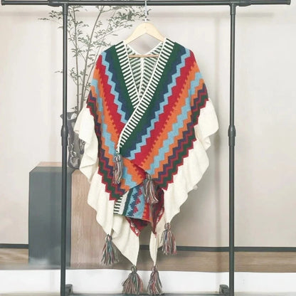 Poncho Ethnique Femme