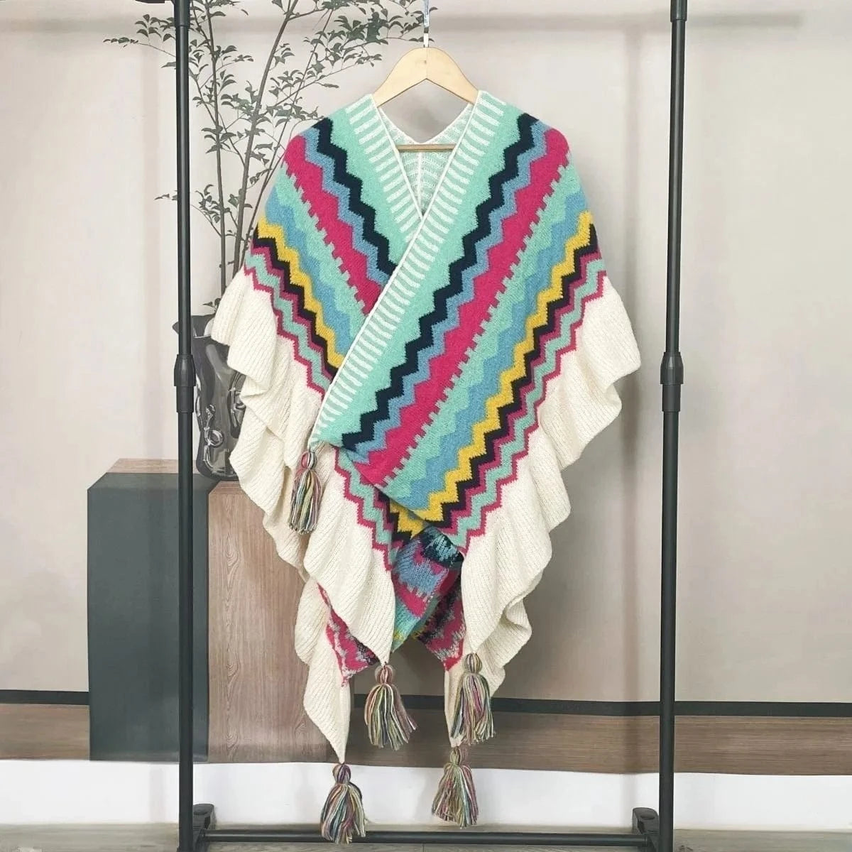 Poncho Ethnique Femme