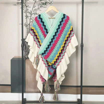 Poncho Ethnique Femme