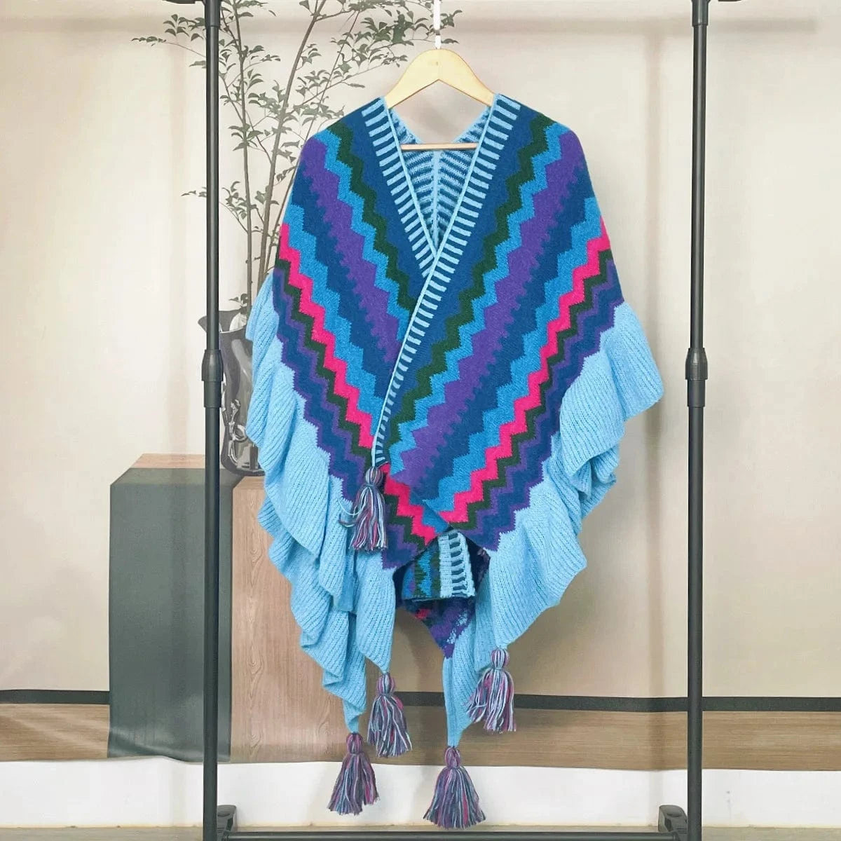 Poncho Ethnique Femme