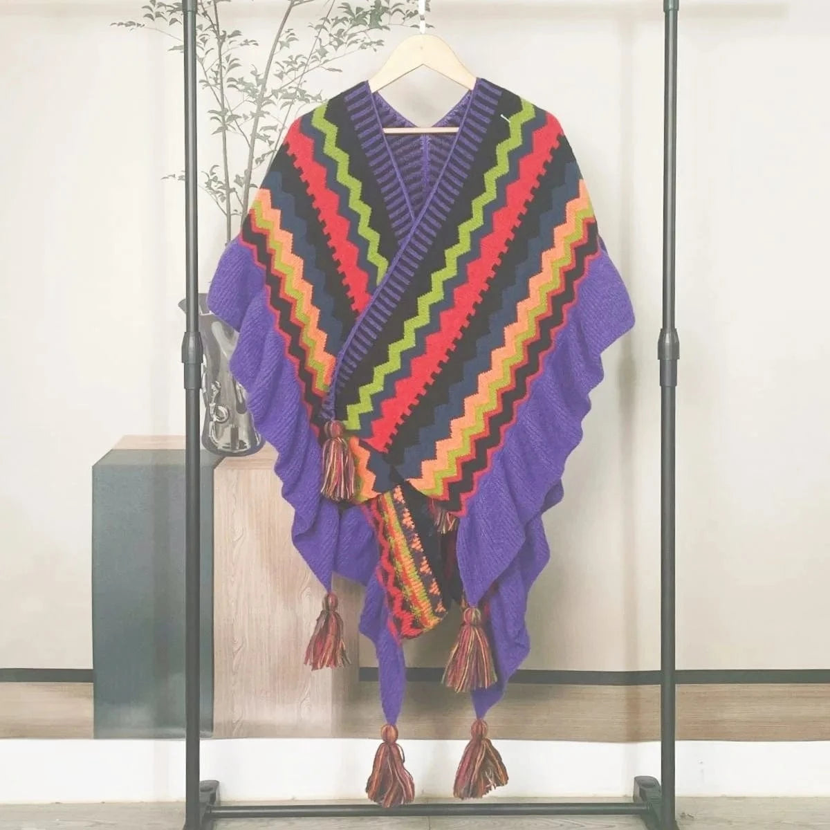 Poncho Ethnique Femme