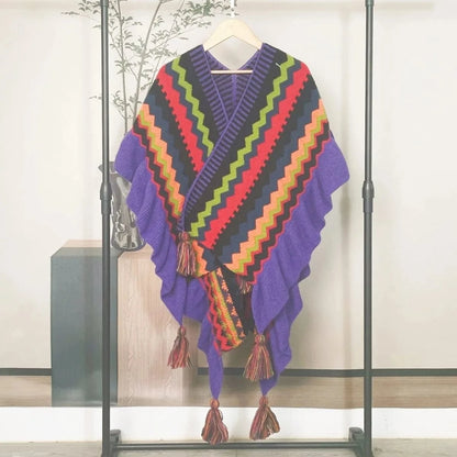 Poncho Ethnique Femme