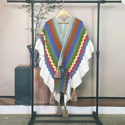 Poncho Ethnique Femme