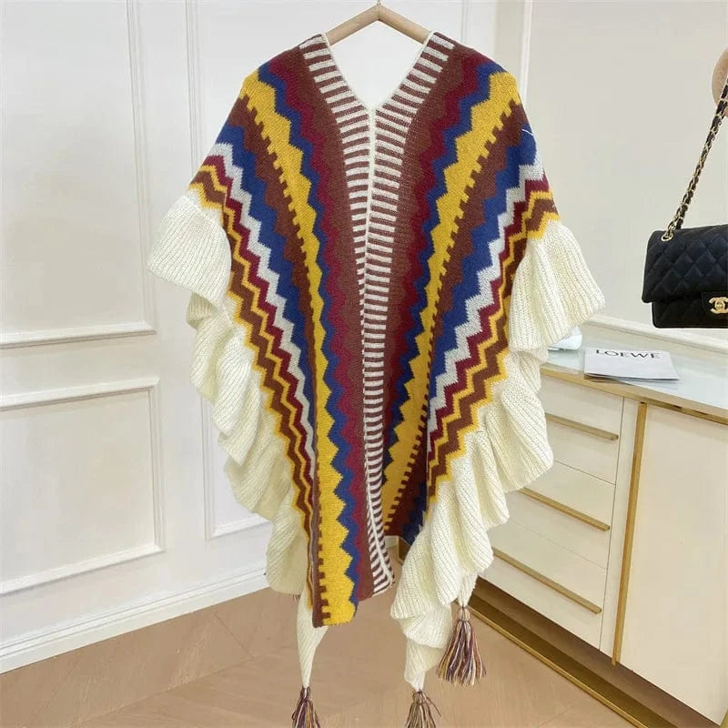 Poncho Ethnique Femme