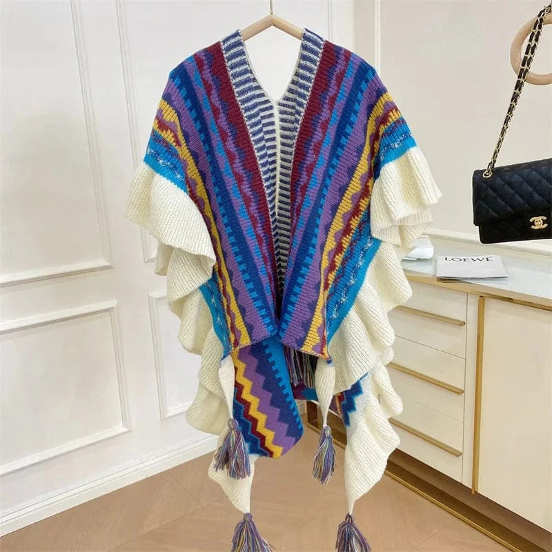 Poncho Ethnique Femme