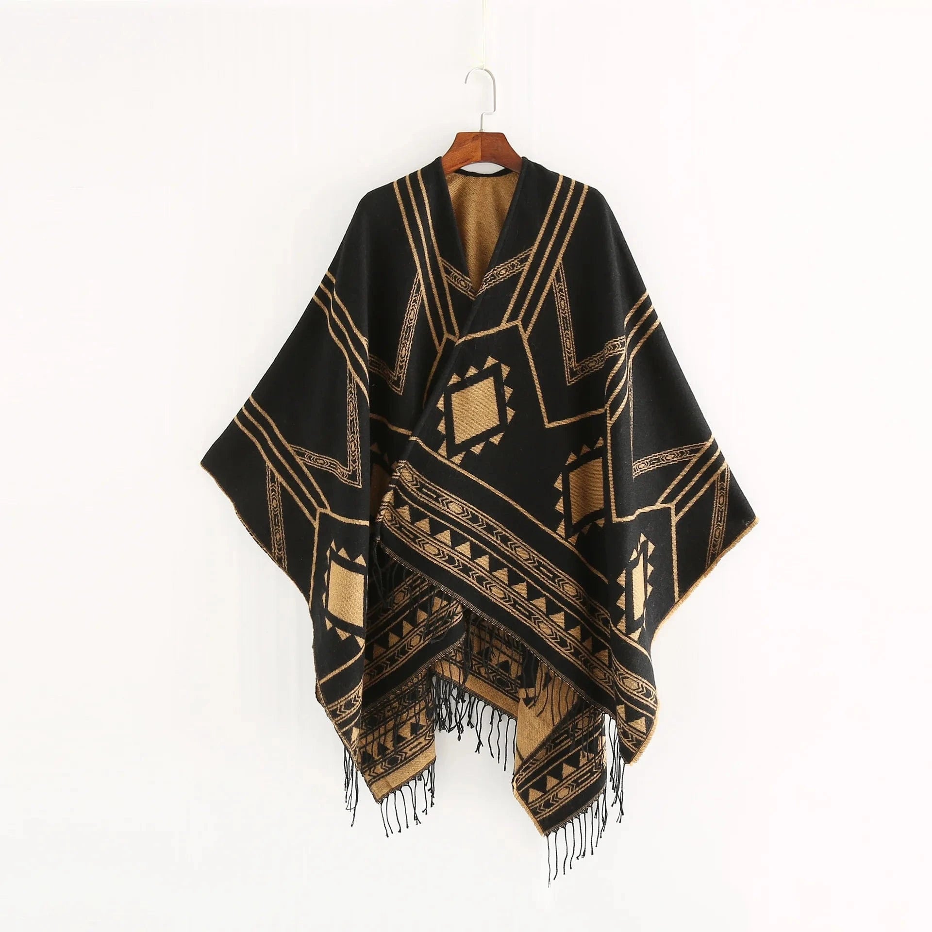 Poncho Ethnique Frange