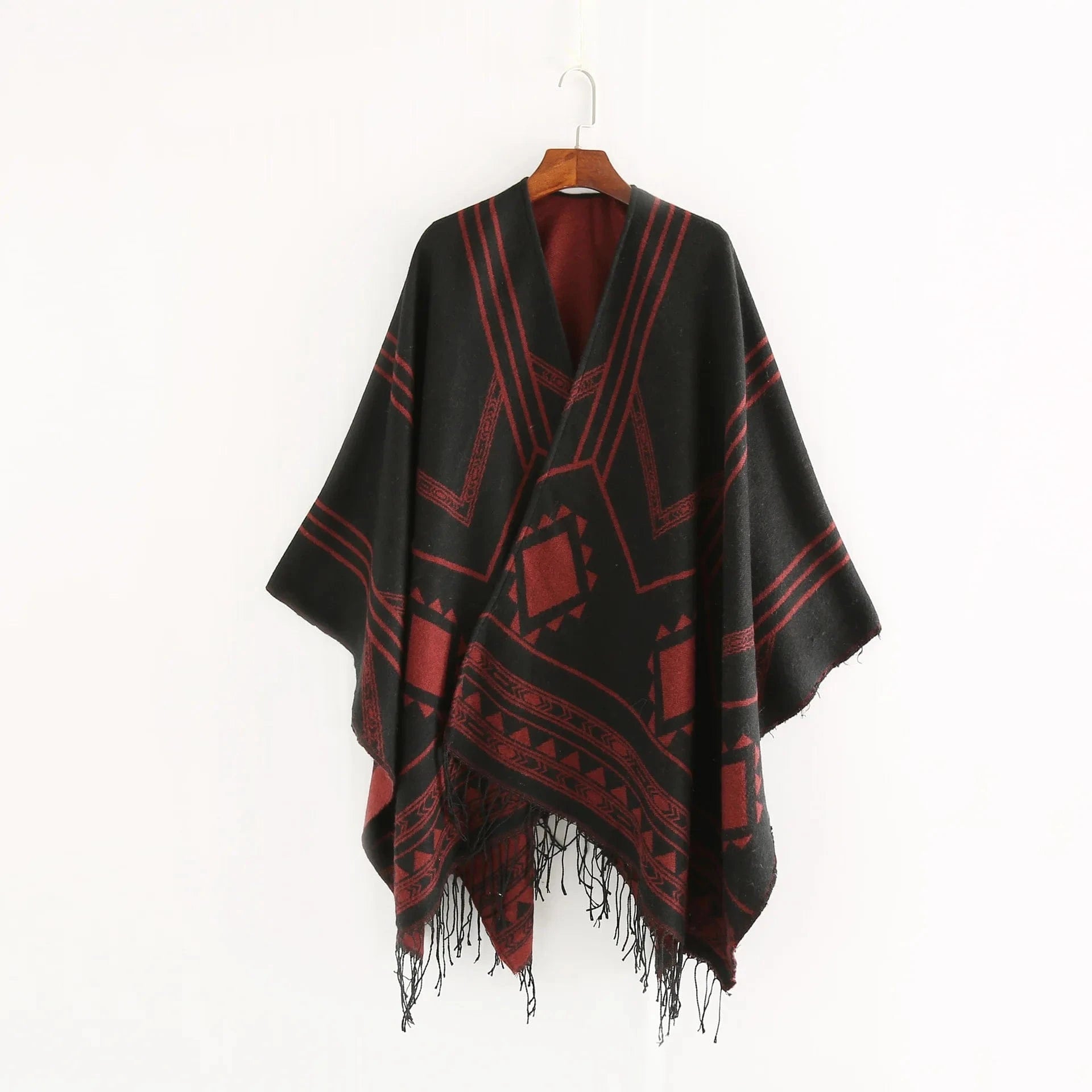 Poncho Ethnique Frange