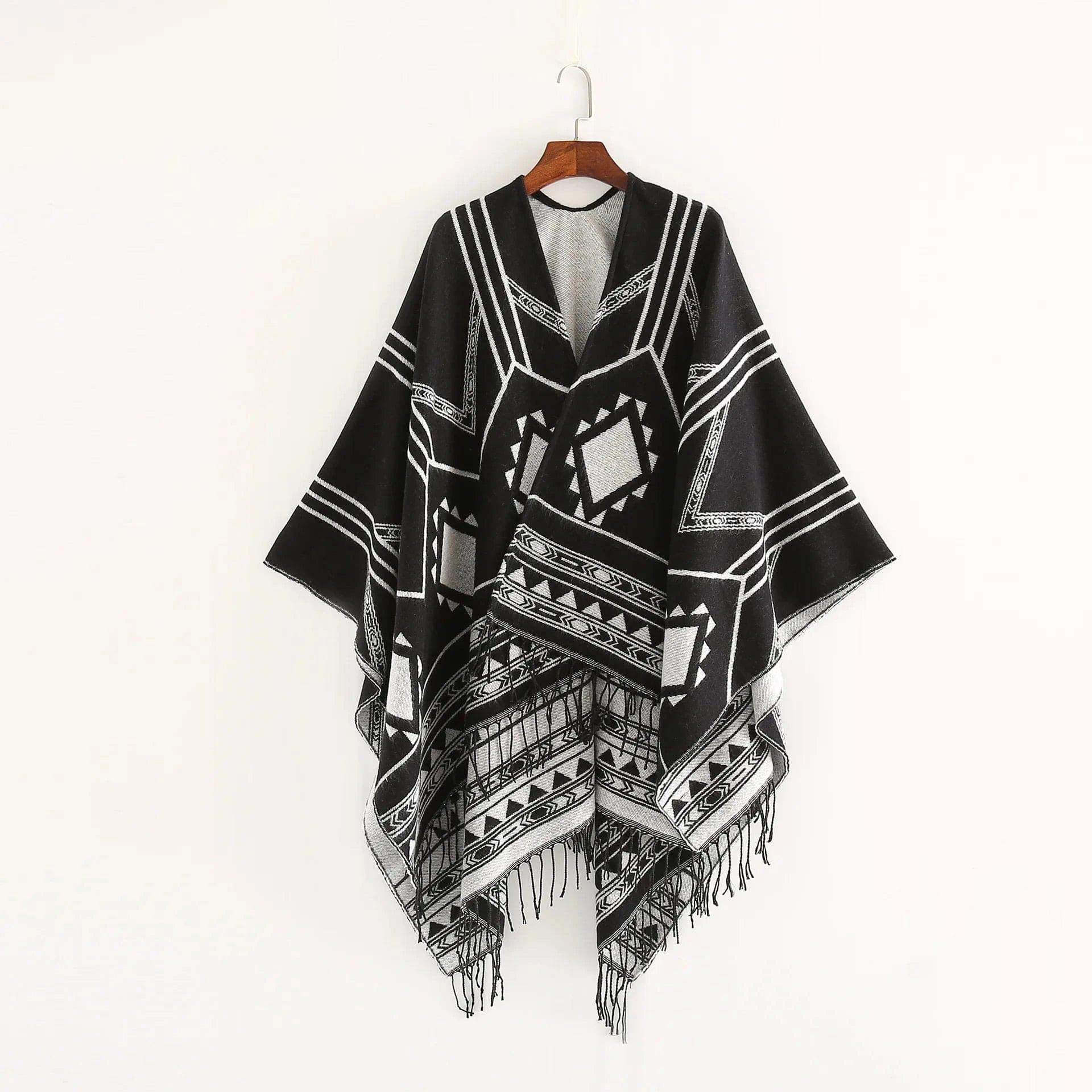 Poncho Ethnique Frange