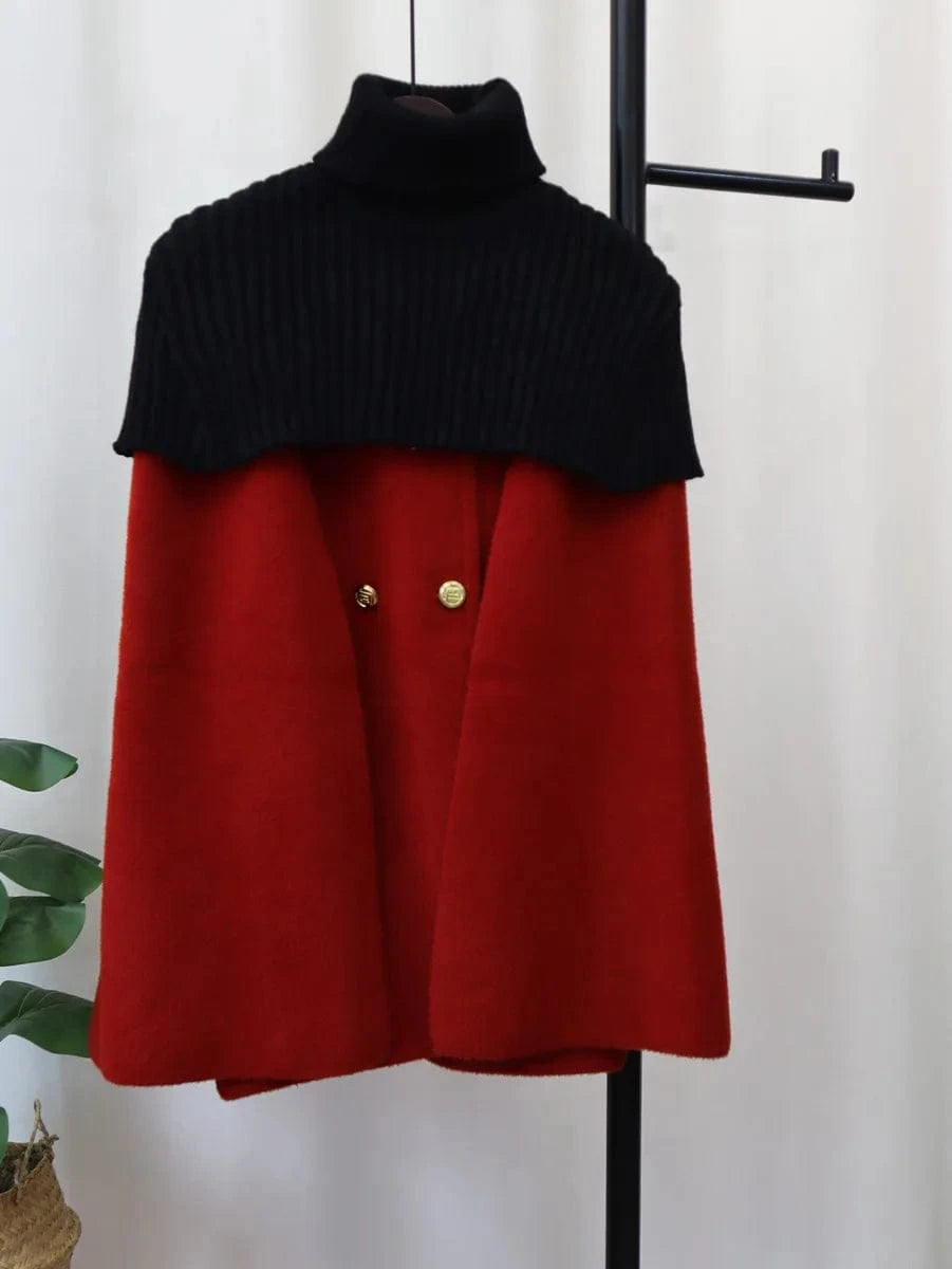 Poncho Femme Cachemire Bi-ton