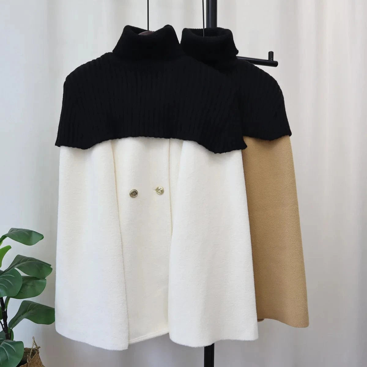 Poncho Femme Cachemire Bi-ton