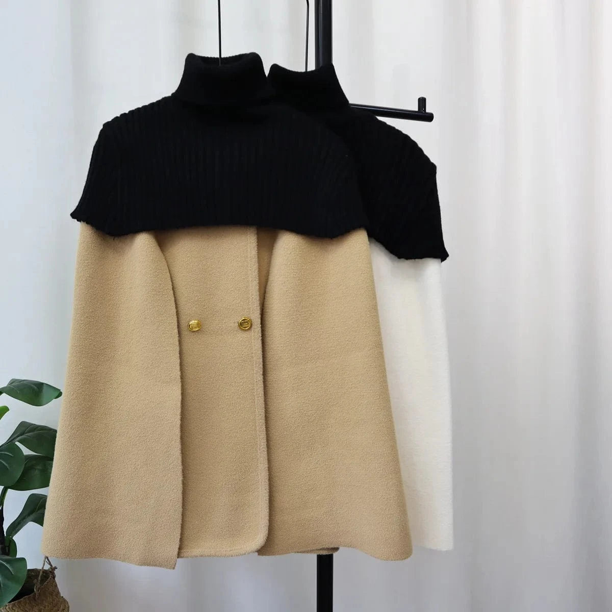 Poncho Femme Cachemire Bi-ton