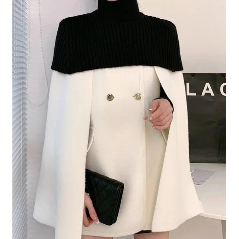 Poncho Femme Cachemire Bi-ton