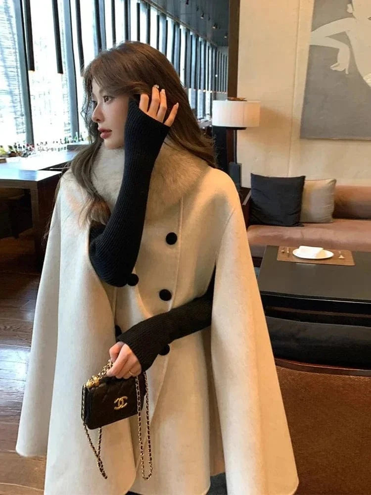 Poncho Femme Cachemire Chaud